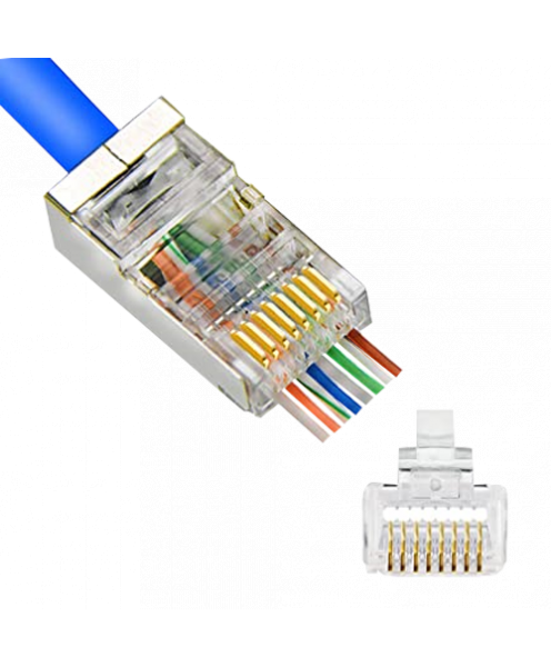 CON300-FTP6 - Conector RJ45 FTP Cat 6 para Crimpar.